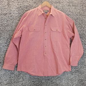 Ruff Hewn Shirt Men XLarge Pink Plaid Casual Button Down Collar TrueAmericanWear